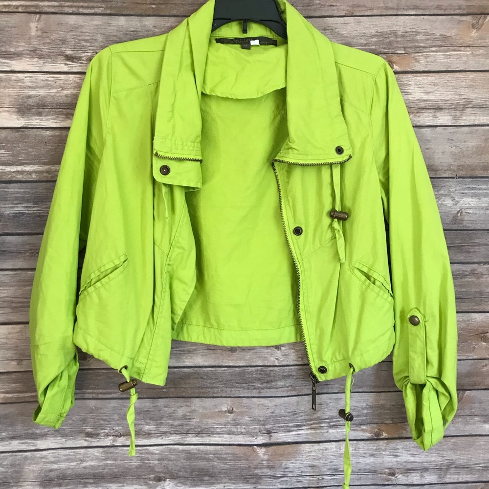 Neon Lime green utility jacket